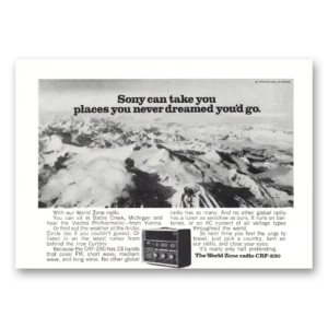 1970 Sony Stereo Print Ad | World Zone