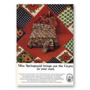 1970 Springmaid Fabrics Print Ad | Miss Springmaid Gypsy