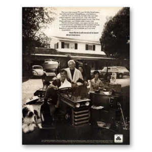 1970 State Farm Insurance Print Ad | Color Console Tv