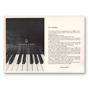 1970 Steinway Piano Print Ad | Our Competition