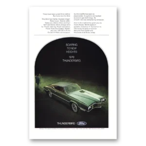 1970 Ford Thunderbird Print Ad | Soaring New Heights