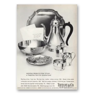 1970 Tiffany & Co Print Ad | Wedding Presents