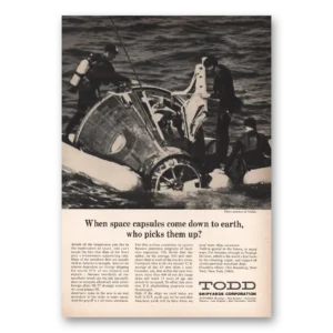 1970 Todd Shipyards Print Ad | Space Capsules