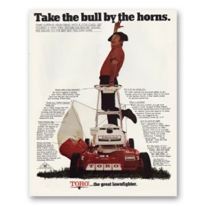 1970 Toro Mowers Print Ad | Take The Bull