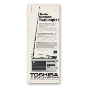1970 Toshiba Radio Print Ad | Tired Listening