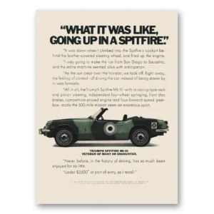 1970 Triumph Spitfire Print Ad | Going Up