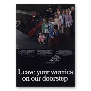 1970 United Airlines Print Ad | Leave Your Worries