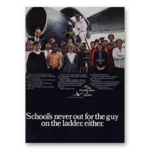 1970 United Airlines Print Ad | Schools Never Out