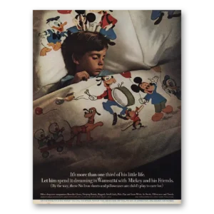 1970 Wamsutta Sheets Print Ad | Mickey Disney