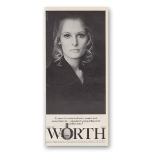 1970 Je Reviens Perfume Print Ad | Woman Many Moods
