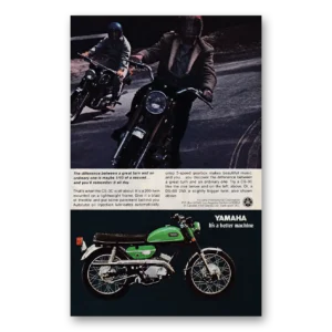1970 Yamaha Motorcycles Print Ad | Great Turn