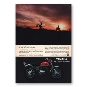 1970 Yamaha Enduro Motorcycle Print Ad | Theres A Rhythm