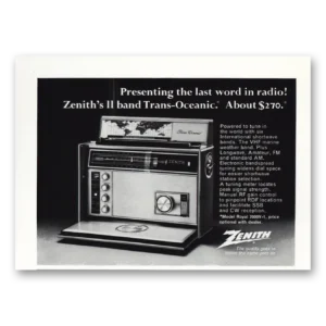 1970 Zenith Radio Print Ad | Last Word