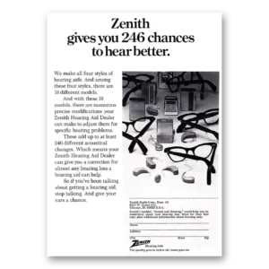 1970 Zenith Hearing Aid Print Ad | Hear Better