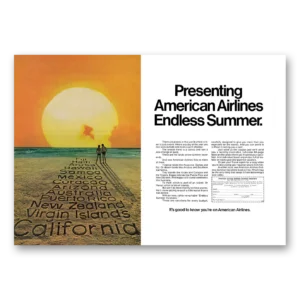 1971 American Airlines Print Ad | Endless Summer