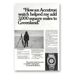 1971 Accutron Watch Print Ad | Greenland