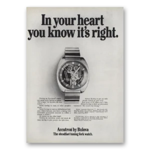 1971 Accutron Watch Print Ad | Your Heart