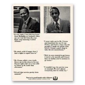 1971 Allstate Insurance Print Ad | Driving Home