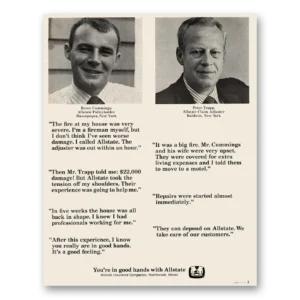 1971 Allstate Insurance Print Ad | Fire