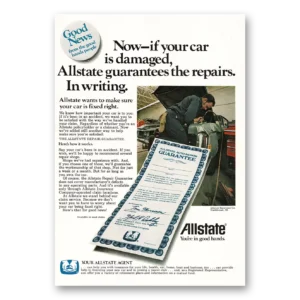 1975 Allstate Insurance Print Ad | Good News