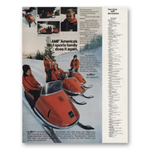1971 AMF Ski Daddler Snowmobile Print Ad | Family Does