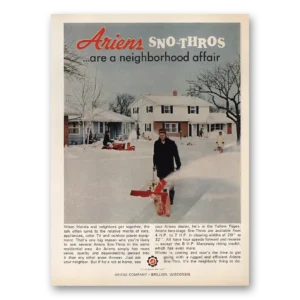 1971 Ariens Sno Thro Print Ad | Neighborhood