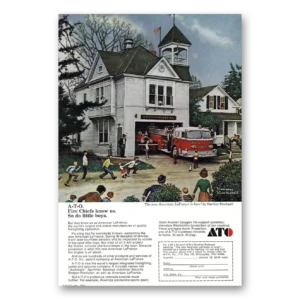 1971 ATO Print Ad | American Lafrance Fire Chief Norman Rockwell