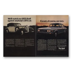 1970 Audi Print Ad | Match Our Audi
