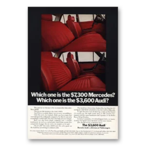 1971 Audi Print Ad | Which One Is Mercedes