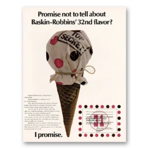 1971 Baskin Robbins Print Ad | 32nd Flavor