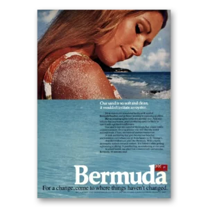 1971 Bermuda Print Ad | Sand Soft Clean