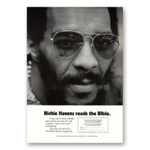 1971 National Bible Week Print Ad | Richie Havens