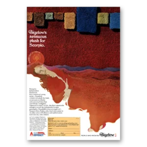 1971 Bigelow Carpet Print Ad | Sensuous Plush