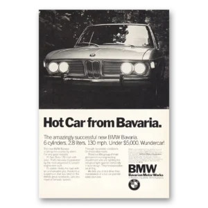 1971 BMW Print Ad | Hot Car Bavaria