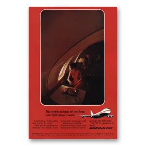 1971 Boeing 747 Print Ad | Penthouse Takes Off