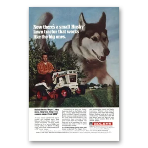 1971 Bolens Husky Tractor Print Ad | Small Husky