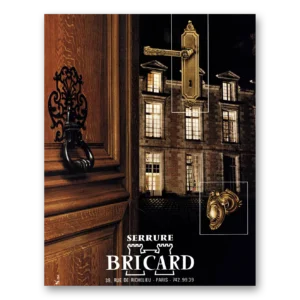 1971 Serrure Door Hardware Print Ad | Bricard French