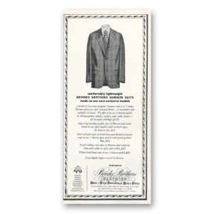 1971 Brooks Brothers Print Ad | Lightweight Summer Suits