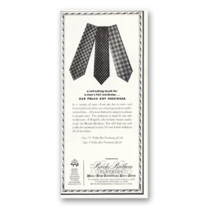 1971 Brooks Brothers Print Ad | Polka Dot Neckwear
