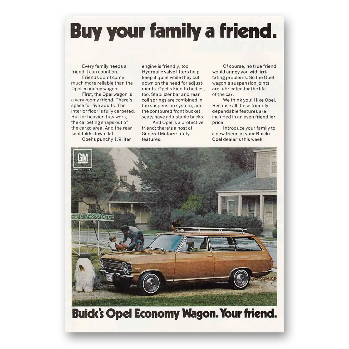 1971 Buick Opel Print Ad | Economy Wagon
