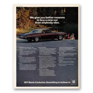 1971 Buick Centurion Print Ad | Better Reasons