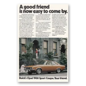 1971 Buick Opel Print Ad | Good Friend