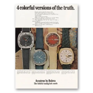 1971 Accutron Watch Print Ad | Colorful Versions