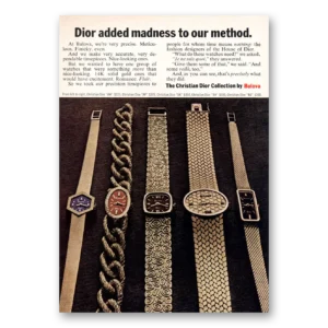 1971 Bulova Watch Print Ad | Dior Added