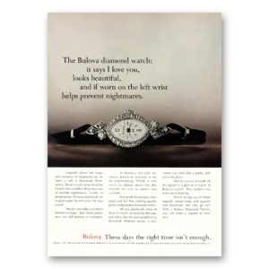 1971 Bulova Watch Print Ad | Diamond Watch