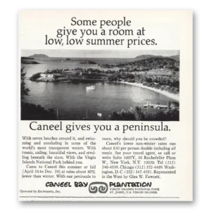 1971 Caneel Bay Print Ad | Peninusla
