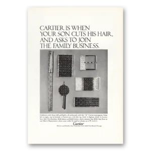 1971 Cartier Print Ad | Son Cuts His Hair