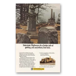 1971 Caterpillar Print Ad | Interstate Highway