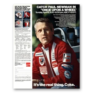 1971 Coca Cola Print Ad | Paul Newman