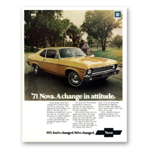 1971 Chevrolet Nova Print Ad | Change Attitude